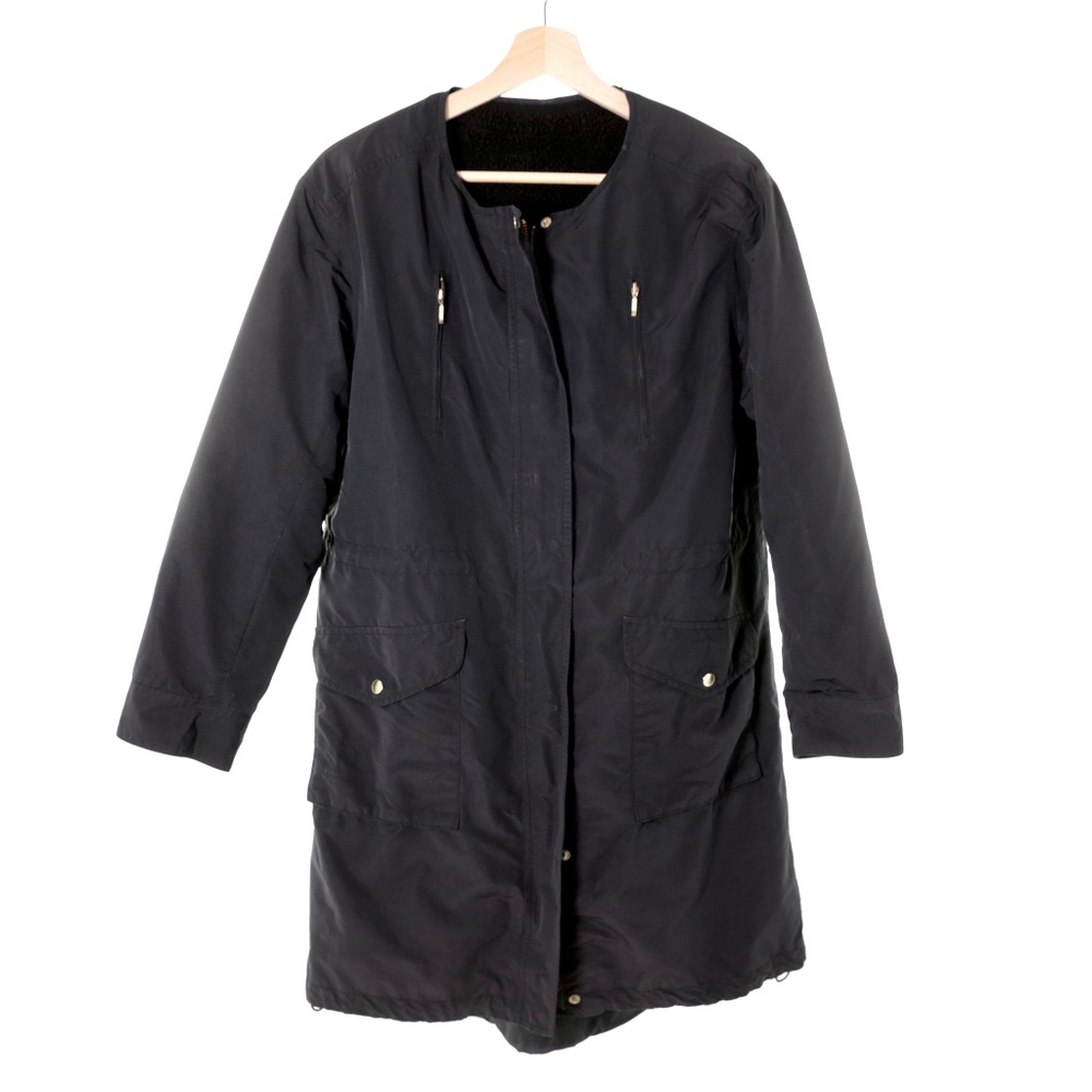 United Arrows Green Label Relaxing Japanese Utility Sherpa Parka Jacket Womens M - Picture 1 of 11